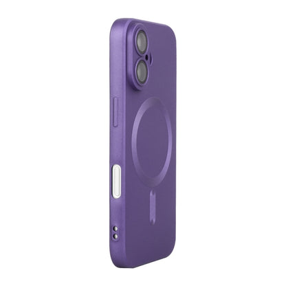 For iPhone 16 Plus ENKAY MagSafe Matte TPU Phone Case with Lens Film(Purple) - iPhone 16 Plus Cases by ENKAY | Online Shopping UK | buy2fix