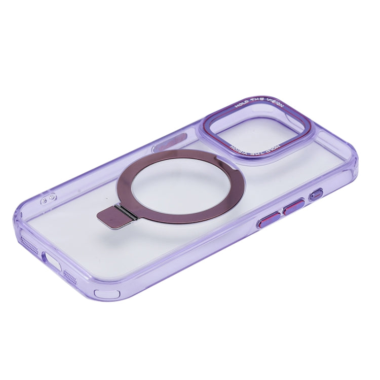 For iPhone 13 Pro Max Starlink Stand Clear Magsafe Phone Case(Purple) - iPhone 13 Pro Max Cases by buy2fix | Online Shopping UK | buy2fix