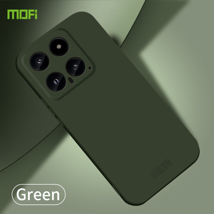 For Xiaomi 14 MOFI Qin Series Skin Feel All-inclusive PC Phone Case(Green) - 14 Cases by MOFI | Online Shopping UK | buy2fix