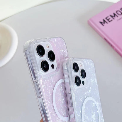 For iPhone 15 / 13 / 14 Shell Texture MagSafe TPU Phone Case(Dazzling) - iPhone 14 Cases by buy2fix | Online Shopping UK | buy2fix