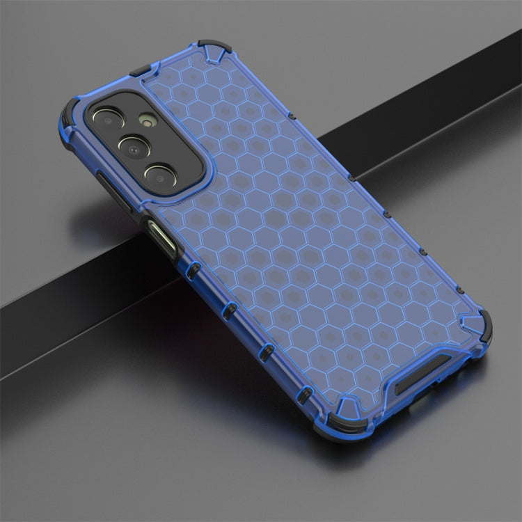 For Samsung Galaxy A25 5G Shockproof Honeycomb Phone Case(Blue) - Galaxy Phone Cases by buy2fix | Online Shopping UK | buy2fix