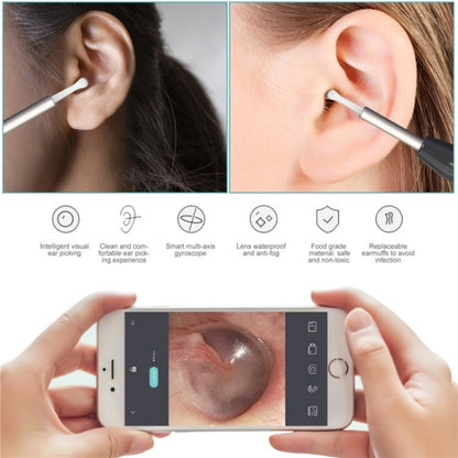 W1 Smart WiFi Ear Pick Cleaning Kit Ear Wax Removal Tool with LED Light(Black) - Ear Care Tools by buy2fix | Online Shopping UK | buy2fix