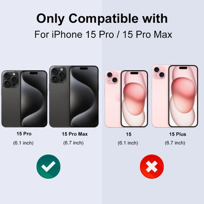 For iPhone 15 Pro / 15 Pro Max NORTHJO Camera Lens Protector Tempered Glass Metal Rhinestone Ring Film(Colorful) - iPhone 15 Pro Tempered Glass by NORTHJO | Online Shopping UK | buy2fix