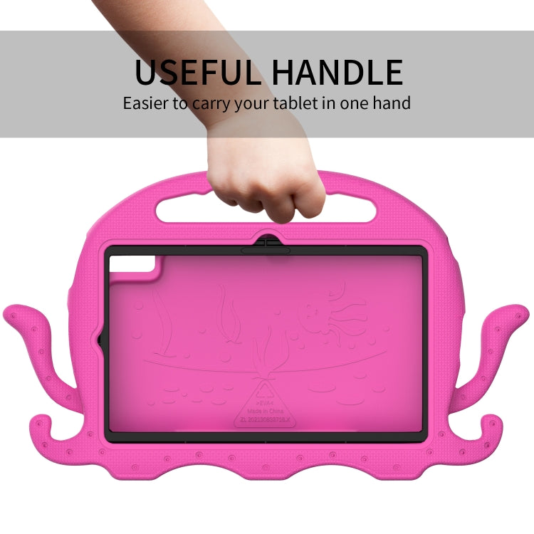 For Samsung Galaxy Tab S6 Lite 2024 Octopus Style EVA Hybrid PC Shockproof Tablet Case with Strap(RoseRed) - Other Galaxy Tab PC by buy2fix | Online Shopping UK | buy2fix