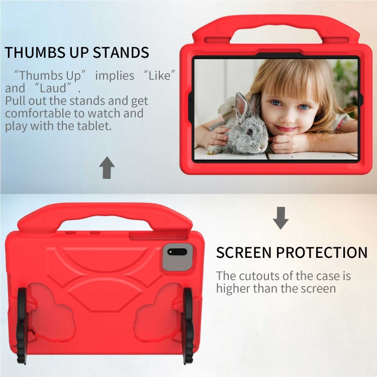 For Samsung Galaxy Tab S9 FE 11.0 2023 Thumb Bracket EVA Shockproof Tablet Case(Red) - Galaxy Tab S9 FE by buy2fix | Online Shopping UK | buy2fix