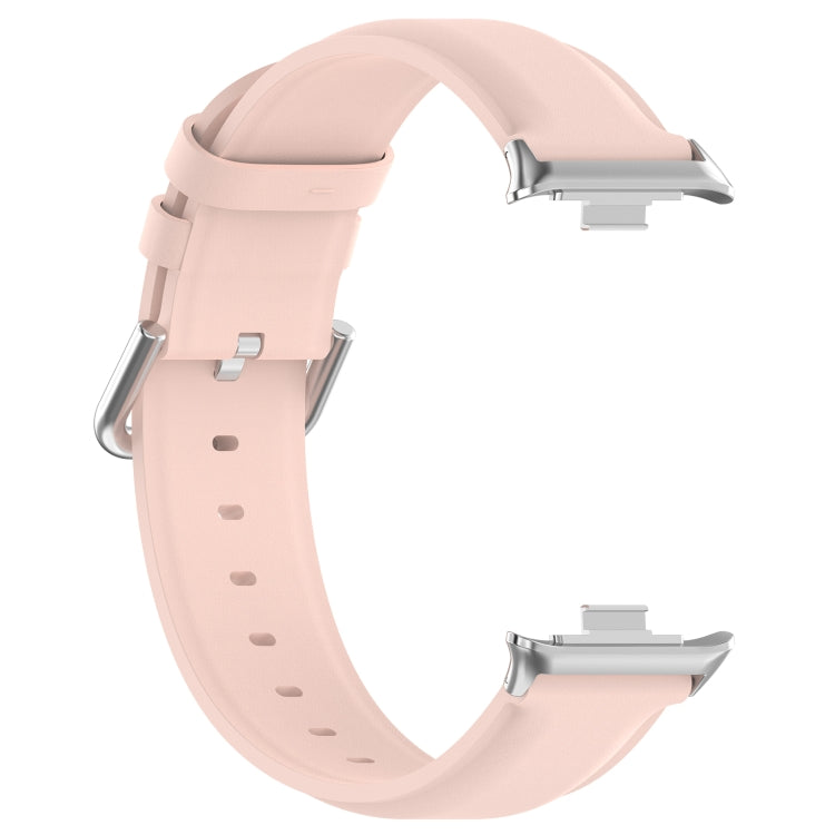 For Redmi Watch 4 Round Tail Top Layer Leather Watch Band(Pink) - Watch Bands by buy2fix | Online Shopping UK | buy2fix