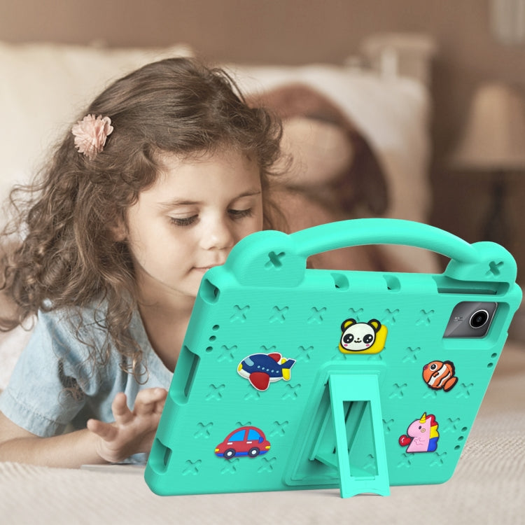 For DOOGEE T30 Pro 11 2023 Handle Kickstand Children EVA Shockproof Tablet Case(Mint Green) - Others by buy2fix | Online Shopping UK | buy2fix