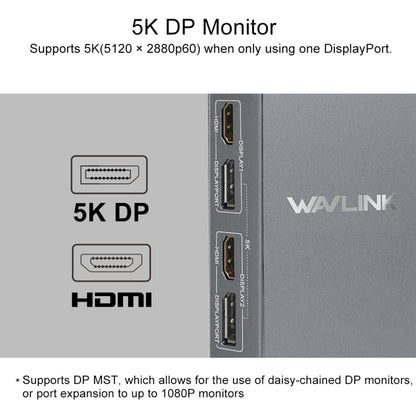 WAVLINK WL-UG69DK7 Laptops Type-C Universal Desktop Docking Station Aluminum Alloy HUB Adapter(US Plug) - USB HUB by WAVLINK | Online Shopping UK | buy2fix