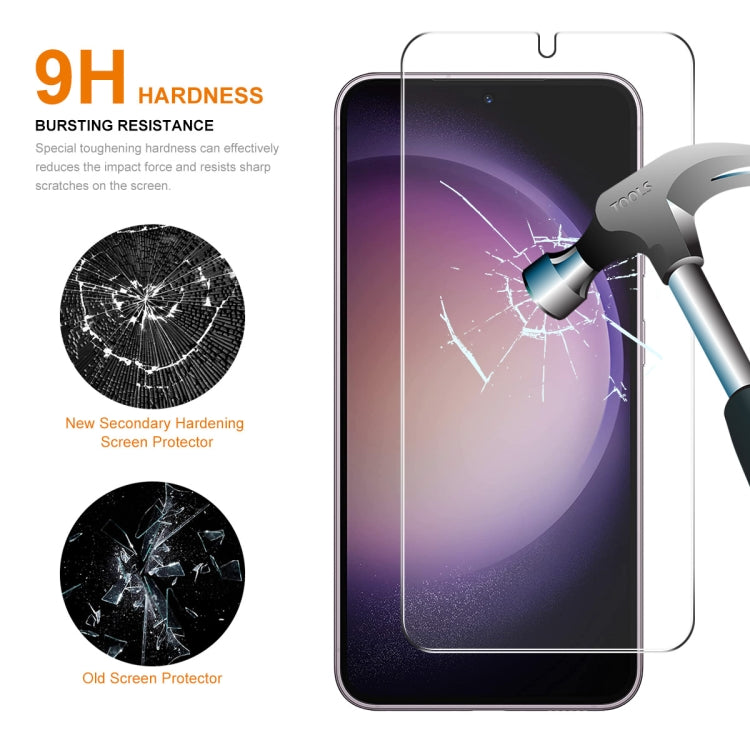 For Samsung Galaxy S24+ 5G 10pcs ENKAY 0.18mm High Aluminum-silicon Tempered Glass Film, Support Ultrasonic Fingerprint Unclock - Galaxy S24+ 5G Tempered Glass by ENKAY | Online Shopping UK | buy2fix