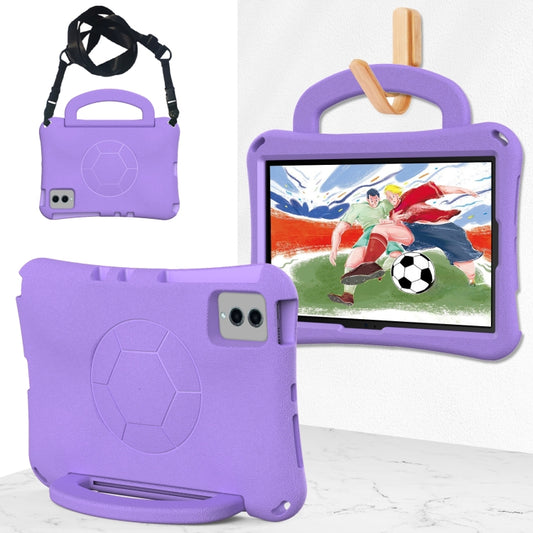 For Samsung Galaxy Tab S8 11 X700N 2022 Handle Football Shaped EVA Shockproof Tablet Case(Light Purple) - Galaxy Tab S8 Cases by buy2fix | Online Shopping UK | buy2fix