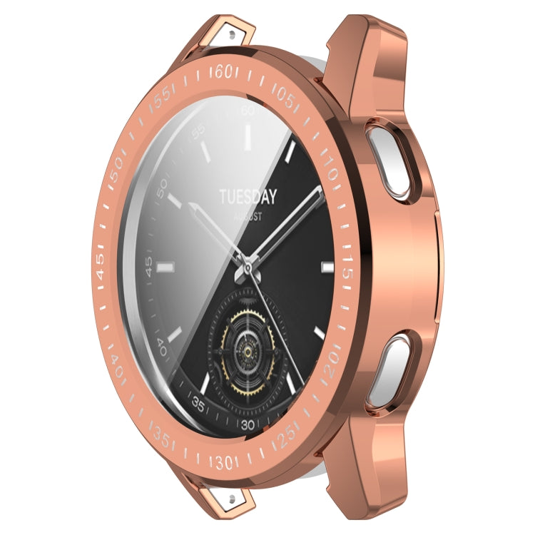 For Xiaomi Watch S3 Full Package TPU Electroplated Watch Protective Case(Rose Gold) - Watch Cases by buy2fix | Online Shopping UK | buy2fix