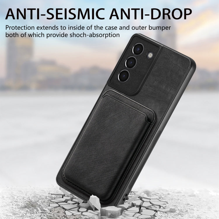 For Samsung Galaxy S21+ 5G Retro Leather Card Bag Magnetic Phone Case(Black) - Galaxy S21+ 5G Cases by buy2fix | Online Shopping UK | buy2fix