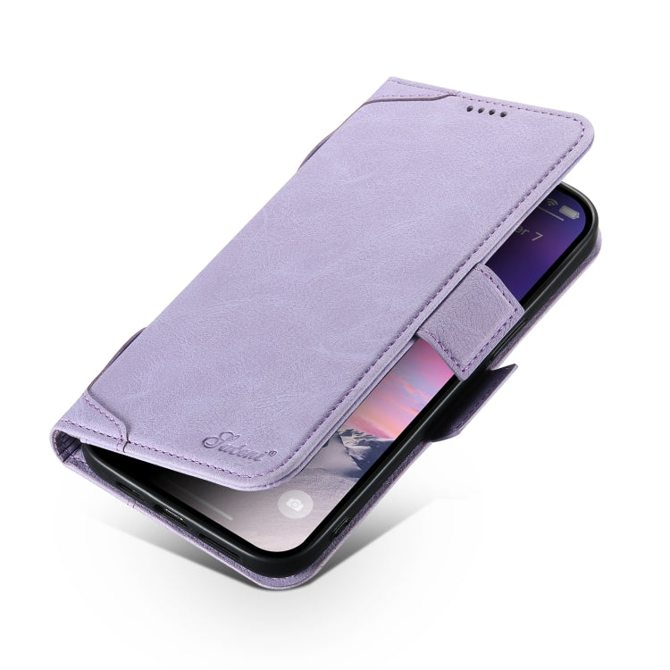 For iPhone 13 Pro SUTENI J07 Multifunctional Horizontal Flip Magsafe Leather Phone Case(Purple) - iPhone 13 Pro Cases by Suteni | Online Shopping UK | buy2fix