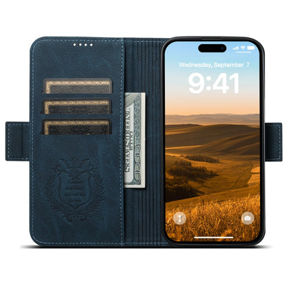 For iPhone 13 Pro Max SUTENI J07 Multifunctional Horizontal Flip Magsafe Leather Phone Case(Blue) - iPhone 13 Pro Max Cases by Suteni | Online Shopping UK | buy2fix