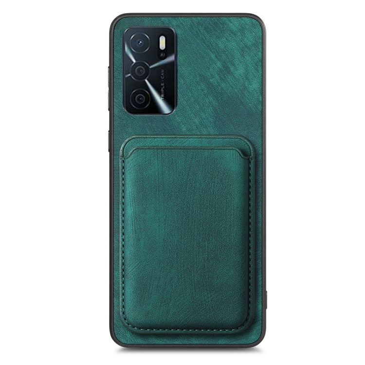 For OPPO Reno9 Pro+ 5G Retro Leather Card Bag Magnetic Phone Case(Green) - OPPO Cases by buy2fix | Online Shopping UK | buy2fix