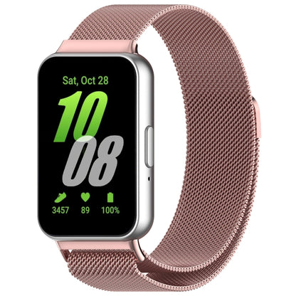 For Samsung Galaxy Fit 3 Milanese Metal Steel Mesh Watch Band(Pink) - Watch Bands by buy2fix | Online Shopping UK | buy2fix