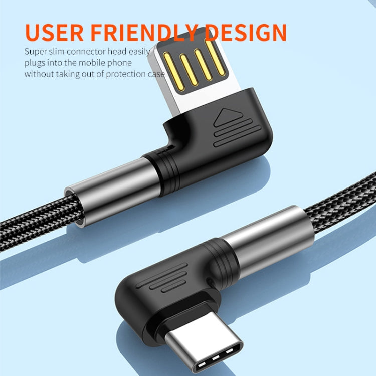 ENKAY 3A Elbow Reversible USB to Elbow Type-C Fast Charging Data Cable, Length:3m - USB-C & Type-C Cable by ENKAY | Online Shopping UK | buy2fix