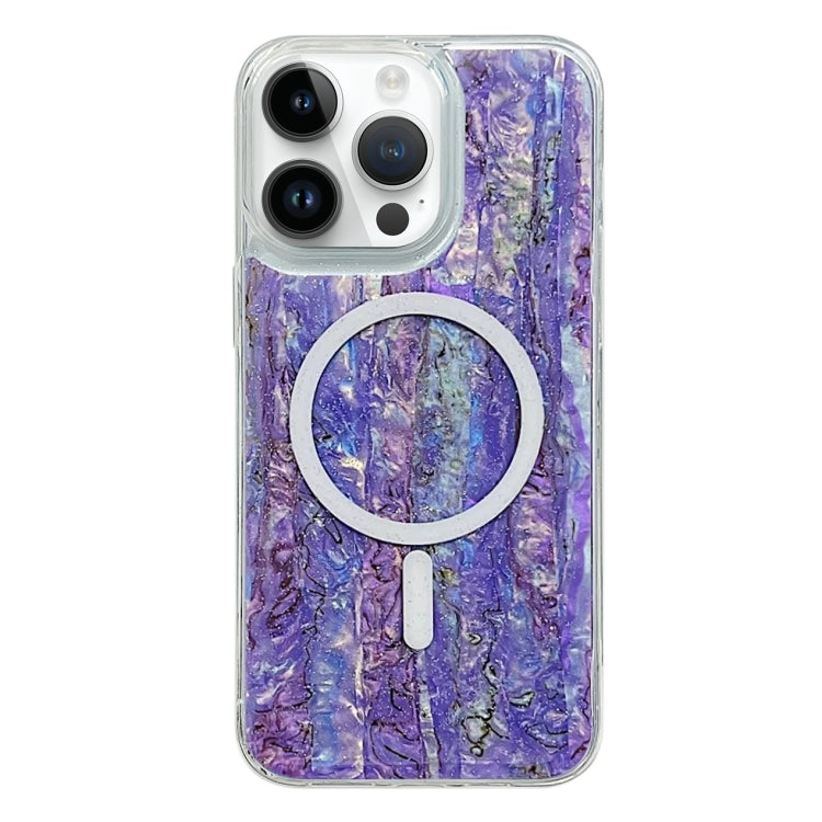 For iPhone 12 Pro Max Shell Texture Multicolor MagSafe TPU Phone Case(Purple) - iPhone 12 Pro Max Cases by buy2fix | Online Shopping UK | buy2fix