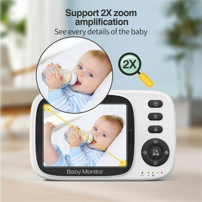 MC632A 2 Way Voice Talk Temperature Monitoring Baby Camera 3.2 inch Screen Baby Monitor(US Plug) - Baby Monitor by buy2fix | Online Shopping UK | buy2fix