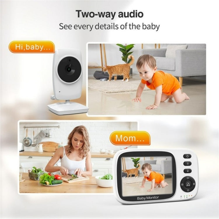 MC632A 2 Way Voice Talk Temperature Monitoring Baby Camera 3.2 inch Screen Baby Monitor(UK Plug) - Baby Monitor by buy2fix | Online Shopping UK | buy2fix