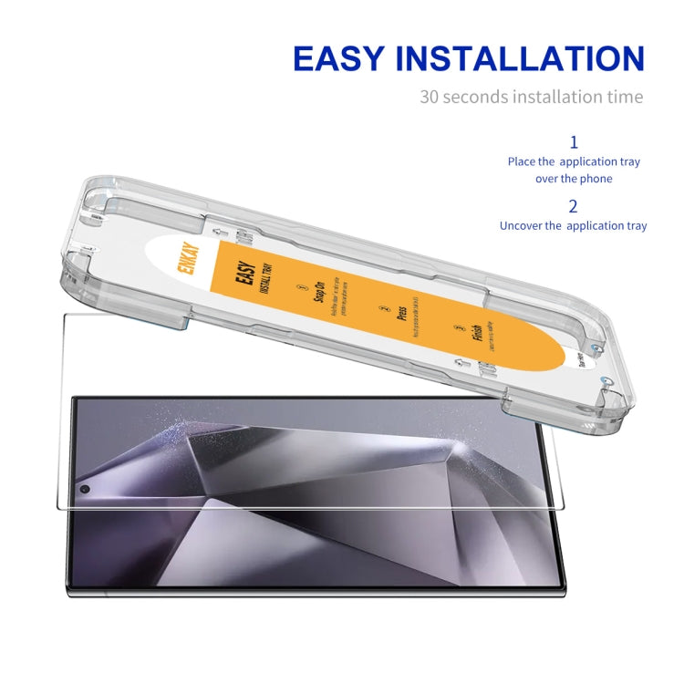 For Samsung Galaxy S24 Ultra 5G ENKAY Easy Install 0.18mm High Alumina Silicon Full Glass Film, Support Ultrasonic Unlock - Galaxy S24 Ultra 5G Tempered Glass by ENKAY | Online Shopping UK | buy2fix