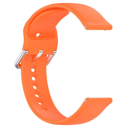 For Xiaomi Watch 2 Solid Color Metal Silver Buckle Silicone Watch Band, Size: L(Orange) - Watch Bands by buy2fix | Online Shopping UK | buy2fix