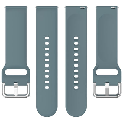 For Xiaomi Watch 2 Solid Color Metal Silver Buckle Silicone Watch Band, Size: L(Rock Blue) - Watch Bands by buy2fix | Online Shopping UK | buy2fix