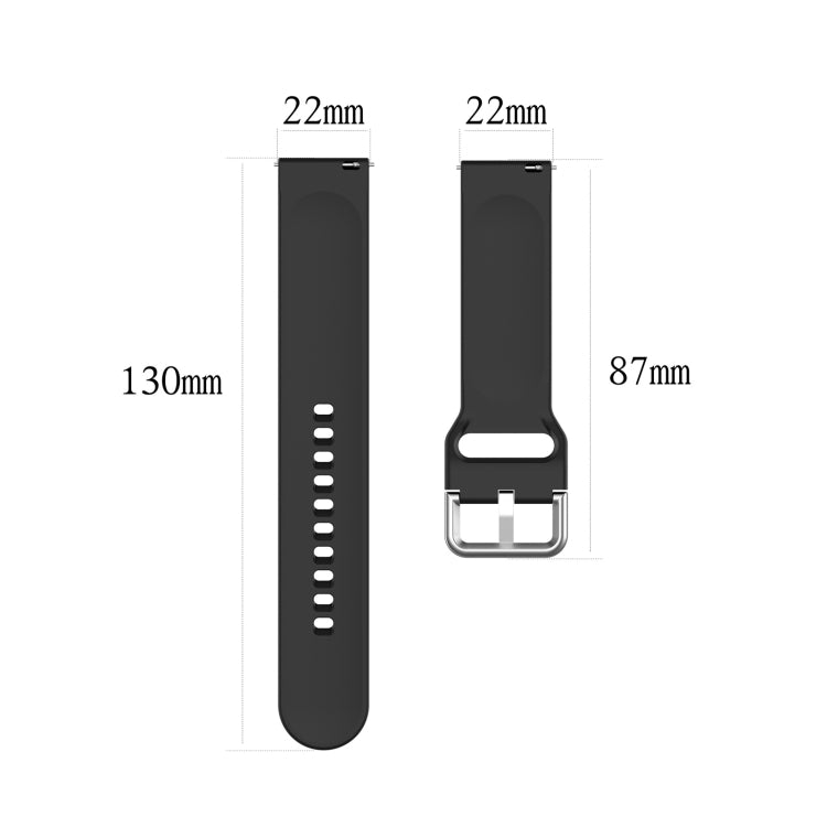 For Xiaomi Watch 2 Solid Color Metal Silver Buckle Silicone Watch Band, Size: L(Rock Blue) - Watch Bands by buy2fix | Online Shopping UK | buy2fix