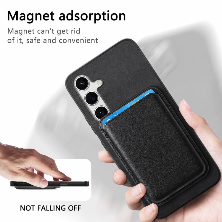 For Samsung Galaxy S23+ 5G Retro Magsafe Card Bag PU Back Cover Phone Case(Black) - Galaxy S23+ 5G Cases by buy2fix | Online Shopping UK | buy2fix