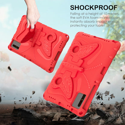 For Samsung Galaxy Tab S9 FE X510 Butterfly Bracket EVA Shockproof Tablet Case(Red) - Galaxy Tab S9 FE by buy2fix | Online Shopping UK | buy2fix