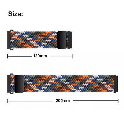 For Samsung Galaxy Fit3 Magnetic Buckle Nylon Braid Watch Band(Colorful Blue) - Watch Bands by buy2fix | Online Shopping UK | buy2fix