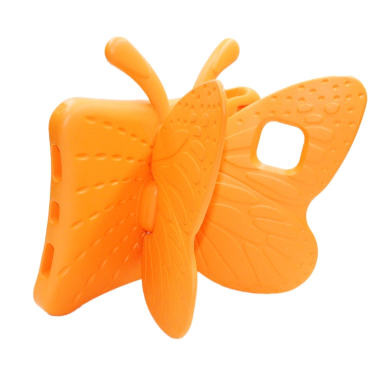 For iPad Air 11 2024 Butterfly Bracket Kids EVA Shockproof Tablet Case(Orange) - iPad Air 11 2024 Cases by buy2fix | Online Shopping UK | buy2fix