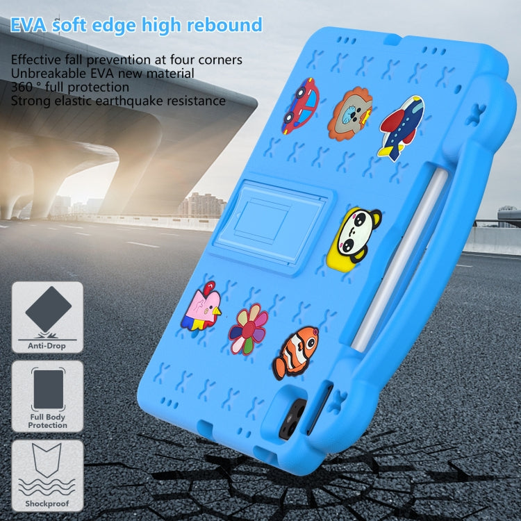 For iPad Air 13 2024 Handle Kickstand Children EVA Shockproof Tablet Case(Sky Blue) - iPad Air 13 2024 Cases by buy2fix | Online Shopping UK | buy2fix