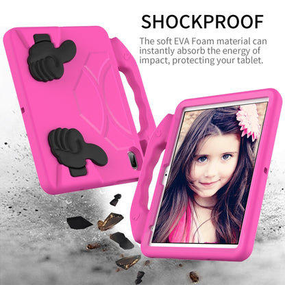 For iPad Air 11 2024 Children EVA Shockproof Tablet Case with Thumb Bracket(RoseRed) - iPad Air 11 2024 Cases by buy2fix | Online Shopping UK | buy2fix