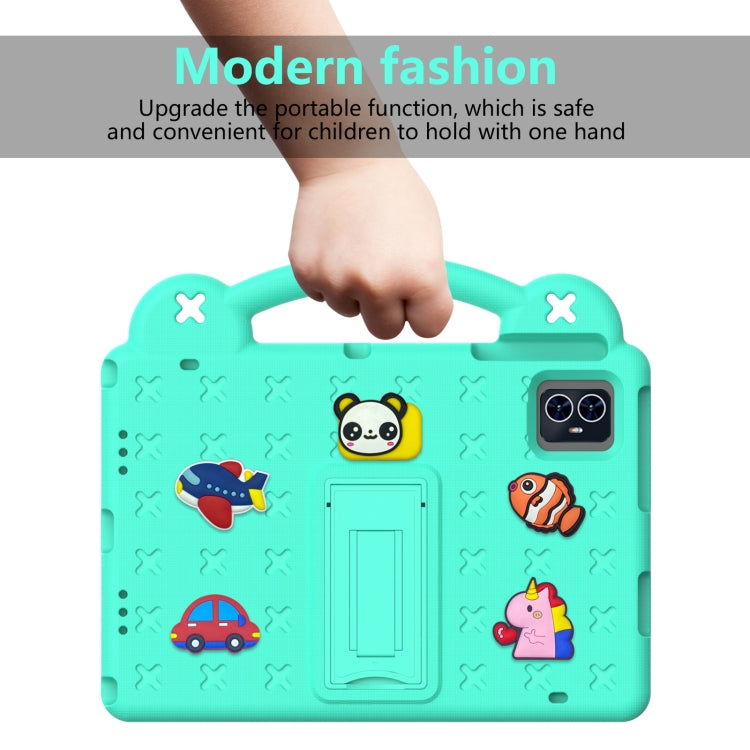 For Walmart ONN 10.1 Gen4 2024 Handle Kickstand Children EVA Shockproof Tablet Case(Mint Green) - Others by buy2fix | Online Shopping UK | buy2fix