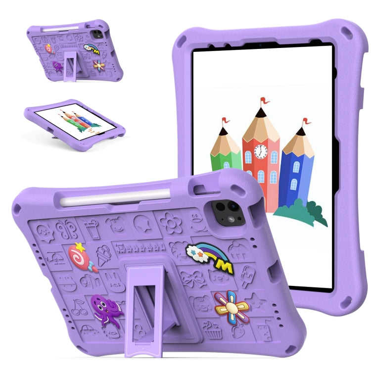 For iPad Air 11 2024 Hi Baby EVA Full Body Tablet Case with Strap(Light Purple) - iPad Air 11 2024 Cases by buy2fix | Online Shopping UK | buy2fix