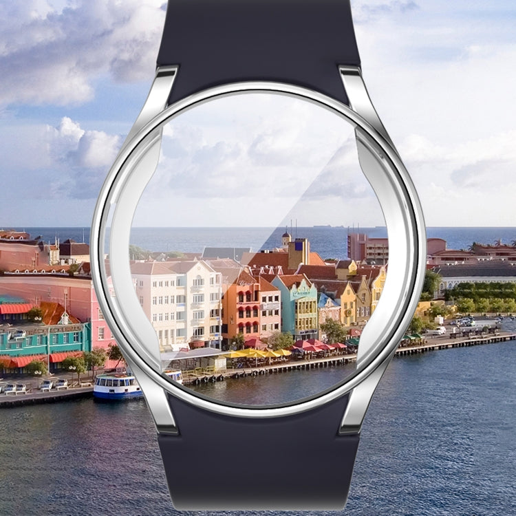 For Samsun Galaxy Watch 7 44mm Full Coverage TPU Electroplated Watch Protective Case(Black) - Watch Cases by buy2fix | Online Shopping UK | buy2fix