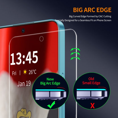 For Google Pixel 9 2pcs ENKAY 9H Big Arc Edge High Aluminum-silicon Tempered Glass Film - Google Tempered Glass by ENKAY | Online Shopping UK | buy2fix