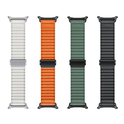 For Samsung Galaxy Watch Ultra 47mm Ocean Style Magnetic Buckle Braided Watch Band(Army Green) - Watch Bands by buy2fix | Online Shopping UK | buy2fix