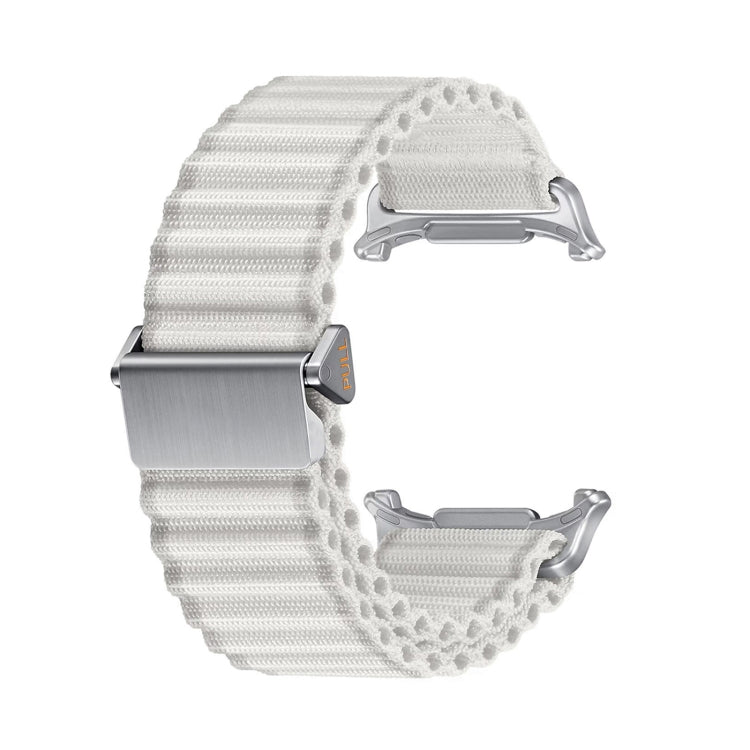 For Apple Watch Ultra 2 49mm Off Road Magnetic Buckle Braided Nylon Watch Band(White) - Watch Bands by buy2fix | Online Shopping UK | buy2fix