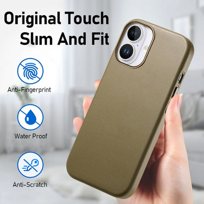 For iPhone 16 Plus Electroplated Metal Button Shockproof Phone Case(Green) - iPhone 16 Plus Cases by buy2fix | Online Shopping UK | buy2fix