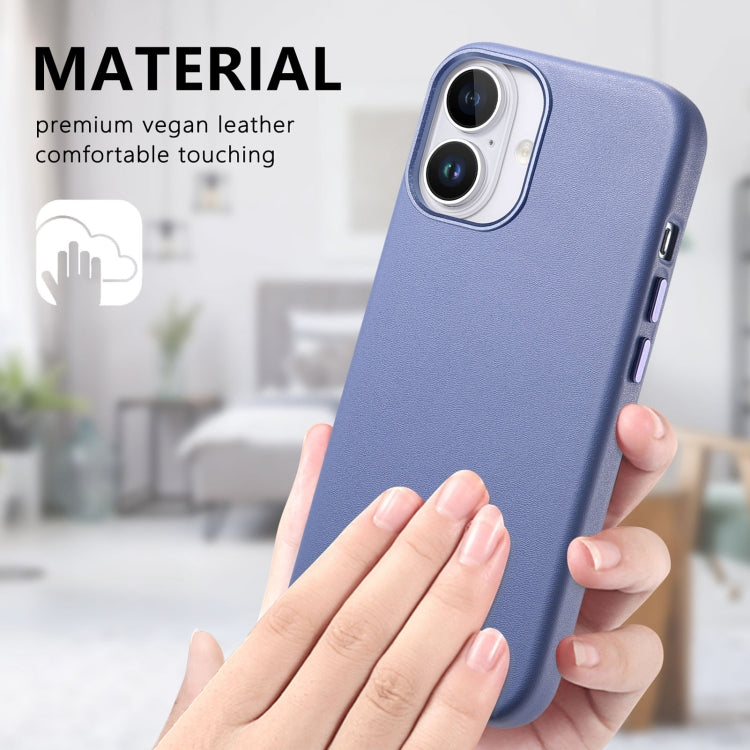 For iPhone 16 Plus Electroplated Metal Button Shockproof Phone Case(Blue) - iPhone 16 Plus Cases by buy2fix | Online Shopping UK | buy2fix