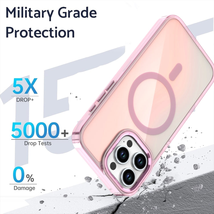 For iPhone 16 Pro Max Bright Shadow Magsafe Discoloration Phone Case(Pink) - iPhone 16 Pro Max Cases by buy2fix | Online Shopping UK | buy2fix