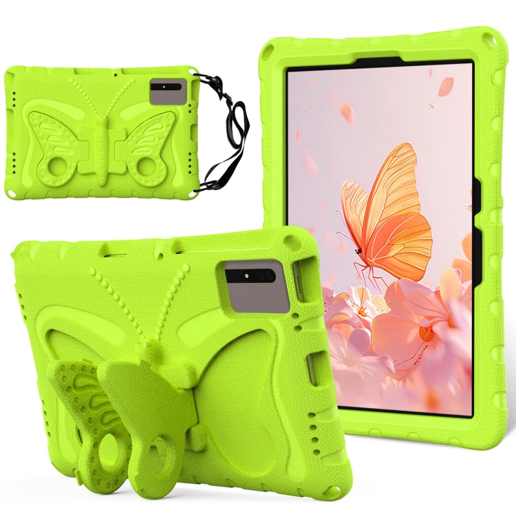 For Lenovo Tab M11 / Xiaoxin Pad 11 2024 Butterfly Bracket EVA Shockproof Tablet Case(Grass Green) - Lenovo by buy2fix | Online Shopping UK | buy2fix