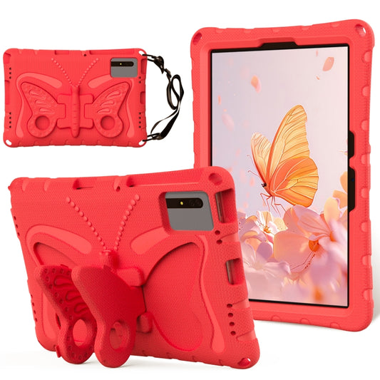 For Lenovo Tab M11 / Xiaoxin Pad 11 2024 Butterfly Bracket EVA Shockproof Tablet Case(Red) - Lenovo by buy2fix | Online Shopping UK | buy2fix