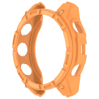 For Garmin Fenix 8 AMOLED 51mm Armor Hollow TPU Half Coverage Watch Protective Case(Orange) - Watch Cases by buy2fix | Online Shopping UK | buy2fix