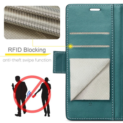 For OPPO Reno12 5G Global CaseMe 023 Butterfly Buckle Litchi Texture RFID Anti-theft Leather Phone Case(Green) - Reno12 Cases by CaseMe | Online Shopping UK | buy2fix