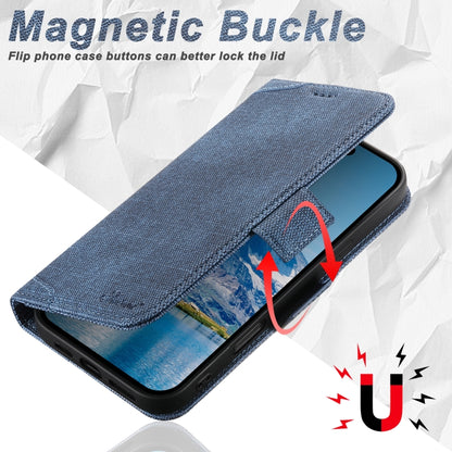 For iPhone 16 Pro Max Suteni J07 Multi-functional Horizontal MagSafe Denim Leather Phone Case(Blue) - iPhone 16 Pro Max Cases by Suteni | Online Shopping UK | buy2fix