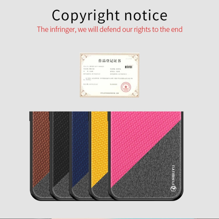 PINWUYO Hong Series Anti-fall TPU+ Chemical Fiber Cloth Protective Cover for Moto P40 play(Brown) - Motorola Cases by PINWUYO | Online Shopping UK | buy2fix