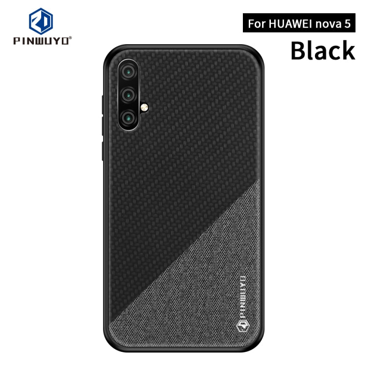 PINWUYO Honors Series Shockproof PC + TPU Protective Case for Huawei Nova 5(Black) - More Brand by PINWUYO | Online Shopping UK | buy2fix